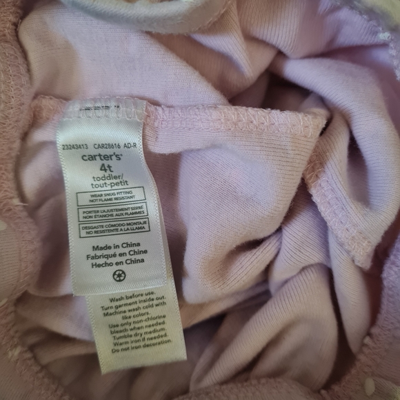 Carter's Pink Mermaid Kids Top and Shorts Sleepset. In good used condition, 4T - Picture 5 of 6